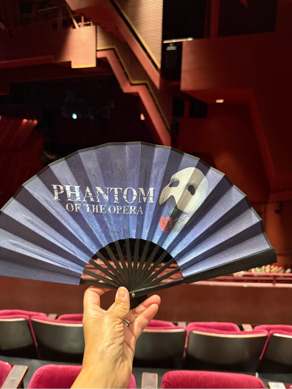 Phantom of the Opera Navy Blue Folding Hand Fan